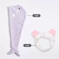 干发帽女吸水速干擦头发毛巾洗头发的包头巾加厚可爱浴帽 三维工匠 浅灰1条装(葫芦干发帽)