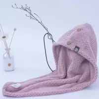 干发帽女吸水速干帽浴帽抖音擦头发的包头巾裹头洗发毛巾 三维工匠 粉色