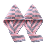 吸水速干干发帽女加厚洗头发包头洗澡帽浴帽可爱长发日本韩国 三维工匠 白咖色1条+白咖色1条