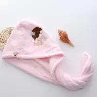 干发帽女超吸水擦头发速干毛巾加厚包头巾浴帽成人可爱长发干发巾 三维工匠 绣星球山茶粉[一条装]加厚155克