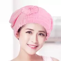 洗头浴帽干发帽女加厚吸水可爱包头巾速干长发头发擦发洗头巾毛巾 三维工匠 黄色(圆帽)