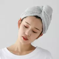 干发帽女 吸水速干加厚干发巾可爱浴帽 洗湿头发长发包头毛巾 三维工匠 红色