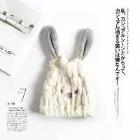儿童干发帽 女童 速干 可爱吸水包头发干发巾卡通浴帽 三维工匠 紫色长耳朵兔子速干帽