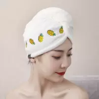 干发帽女吸水包头巾擦长头发可爱速干洗头巾浴帽干发毛巾 三维工匠 草莓米白色