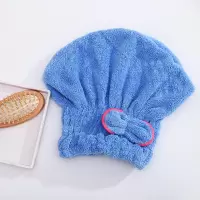 干发网红加厚吸水珊瑚绒干发帽女款包头发浴帽速干洗澡包头巾 三维工匠 黄色