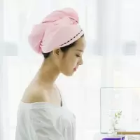 浴帽女成人干发巾洗澡擦头吸水毛巾速干包头巾柔软加厚可爱干发帽 三维工匠 8026菠萝格橘色1件