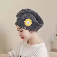 干发帽女吸水毛巾速干帽浴帽发巾长发擦头巾洗头发可爱包头巾 三维工匠 花瓣黄色