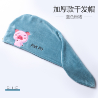 吸水加厚可爱速干干发帽 洗擦头发毛巾女韩国浴帽包头巾 三维工匠 紫色狐狸