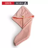 干发帽女吸水网红抖音速干帽包头双层洗头发帽加厚干湿浴帽 三维工匠 单层浅紫色+豆绿色(2条)