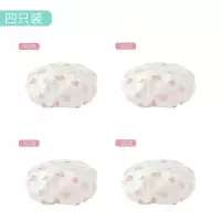 浴帽女防水洗澡可爱韩国 家用浴帽女防水大号加大塑料防水女款 三维工匠 灰色[四只装]