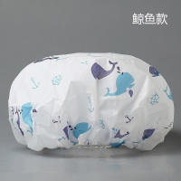 5个装防水浴帽成人家用做饭女士炒菜头发防尘塑料沐帽时尚印花透 三维工匠 浴帽五个[蝴蝶结]+蝴蝶干发帽