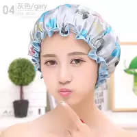 浴帽防水成人女款淋浴厨房帽子防油帽油女士头罩帽洗澡防水头套 三维工匠 灰色