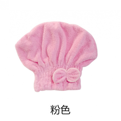 擦头发快速干发毛巾浴帽干发帽女可爱强吸水速干加厚包头发的 三维工匠 紫色+粉色