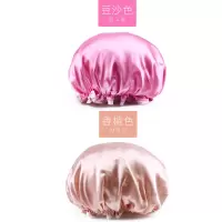 洗澡头罩女款防水可爱发帽防油烟帽大人长发洗头套头帽子免湿 三维工匠 香槟+银灰浴帽