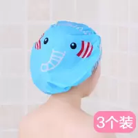 浴帽女防水沐浴洗澡可爱卡通专用头套厨房防油烟炒菜发套帽子头罩 三维工匠 加厚蕾丝皮筋-青蛙3个装