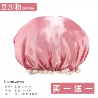 浴帽防水成人女款淋浴沐浴厨房头套洗澡头发罩洗头发帽子防油烟帽 三维工匠 圆点粉[随机]