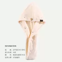 干发帽吸水速干毛巾擦头发女可爱干发包头巾浴帽双层加厚 三维工匠 升级加厚款/茶粉+清新绿