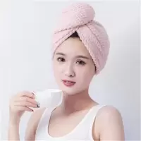 日本双层加厚干发帽女速干成人孕妇包头巾擦头发吸水 三维工匠 浅蓝双层菠萝格双层加厚