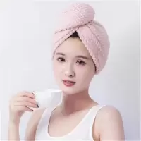 日本双层加厚干发帽女速干成人孕妇包头巾擦头发吸水 三维工匠 浅蓝菠萝格单层
