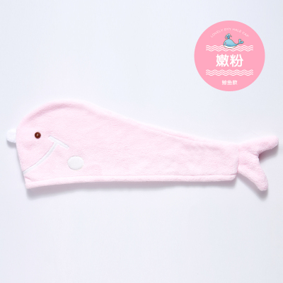 干发帽女吸水包头巾洗头发的速干毛巾抖音可爱韩国干发巾 三维工匠 天蓝+浅灰[加厚吸水款]