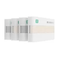 毛巾纯棉 洗脸 家用吸水不毛速干柔软洗澡干发擦手巾4条 三维工匠 毛巾4条装[灰米粉蓝]干发帽/干发巾