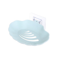 免打孔肥皂盒卫生间沥水创意壁挂香皂架浴室置物架无痕粘贴肥皂架 三维工匠 金鱼款2层粉色1套