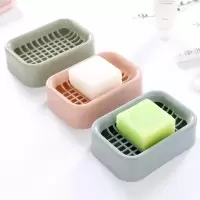 肥皂盒香皂盒带盖沥水洗衣皂盒大号创意卫生间长方形肥皂架3个装 三维工匠 北欧绿+北欧蓝+北欧粉[3个装]