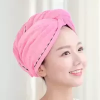 2只装干发巾加厚强吸水干发帽长短发速干包头巾擦头包头毛巾 三维工匠 浅紫(长帽)+浅紫(圆帽)