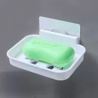 肥皂盒架卫生间放香皂盒北欧风格创意可爱个性沥水挂墙壁挂式吸盘 三维工匠 北欧米