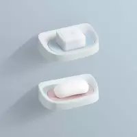 香皂盒家用吸盘壁挂式肥皂盒免打孔卫生间沥水放肥皂的盒子 三维工匠 灰色