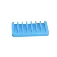 硅胶皂盒香皂托可沥水手工皂垫创意梳型厨房卫生间浴室立体肥皂盒 三维工匠 绿色