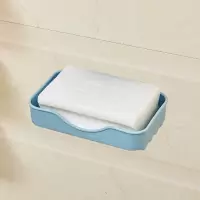 双层肥皂盒强力吸盘免打孔吸壁挂式卫生间浴室创意可爱沥水香皂架 三维工匠 单层-粉色