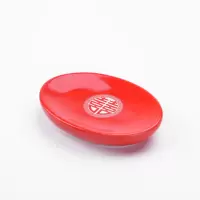 结婚红色肥皂盒婚庆陪嫁陶瓷皂碟创意定制刻字一对双喜香皂盒 三维工匠 双喜皂盒四方一对礼盒
