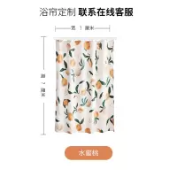 北欧免打孔浴帘套装防水布淋浴洗澡卫生间加厚隔断帘日本浴室 三维工匠