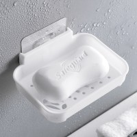 肥皂盒浴室吸盘壁挂式香皂架沥水个性创意卫生间置物架免打孔皂托 三维工匠 浅绿[3个装]