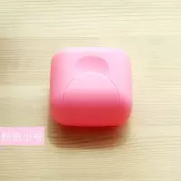 香皂盒旅行带盖密封防水沥水旅游便携圆形洗衣洗脸 三维工匠 蓝色小号