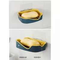 2个装 粘贴双层香皂盒浴室墙壁肥皂盒免打孔壁挂式双层创意卫生间 三维工匠 浅粉色-双层皂盒(两个装)