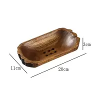 泰国实木皂盒沥水肥皂盒芒果木香皂盒手工皂盒皂碟东南亚复古摆件 三维工匠
