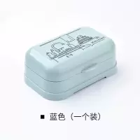 洗衣肥皂盒带盖便携大号卫生间沥水双层个性创意学生宿舍香皂盒 三维工匠 2个装(米+紫)