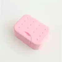 日系可爱少女心肥皂盒带盖塑料香皂盒创意学生宿舍卫生间浴室皂盒 三维工匠 玫粉太阳花