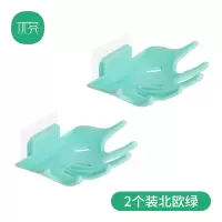 创意壁挂式肥皂盒吸盘卫生间家用沥水皂盒盘香皂架拖 三维工匠 [手掌款]北欧蓝1个+北欧绿1个