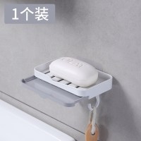 肥皂盒沥水壁挂卫生间免打孔挂墙吸盘创意放洗衣香皂盒的置物架子 三维工匠 [套餐一]皂盒+拖把挂钩(收纳拖把,整洁卫生)
