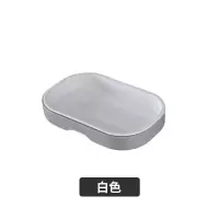创意肥皂盒吸盘壁挂沥水免打孔双层浴室卫生间便携香皂置物架皂盒 三维工匠 白色单层