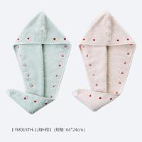纯棉浴帽干发巾干发帽 全棉毛巾料柔软吸水清新时尚 三维工匠 YM015HT-1绿+棕1