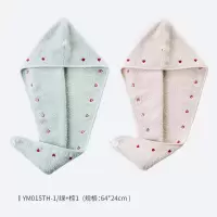 纯棉浴帽干发巾干发帽 全棉毛巾料柔软吸水清新时尚 三维工匠 YM015HT-1绿+棕1