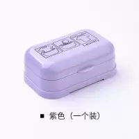洗衣肥皂盒带盖便携大号卫生间沥水双层个性创意宿舍香皂盒 沥水 三维工匠 蓝色1个装