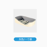 北欧肥皂盒吸盘壁挂式创意香皂盒双层沥水盒学生宿舍卫生间置物架 三维工匠 蓝色/一个装