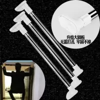 加厚不锈钢弹簧浴帘杆22mm窗帘杆晾衣杆伸缩帘杆免打孔 三维工匠 加厚0.5mm钢管130-240cm浴杆