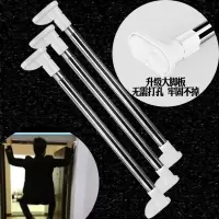 加厚不锈钢弹簧浴帘杆22mm窗帘杆晾衣杆伸缩帘杆免打孔 三维工匠 加厚0.5mm钢管140-260cm浴杆