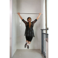 免打孔升级大脚板加粗加厚不锈钢伸缩杆晾衣杆窗帘杆浴帘杆 三维工匠 大脚板32管195-370适用于215-250浴杆